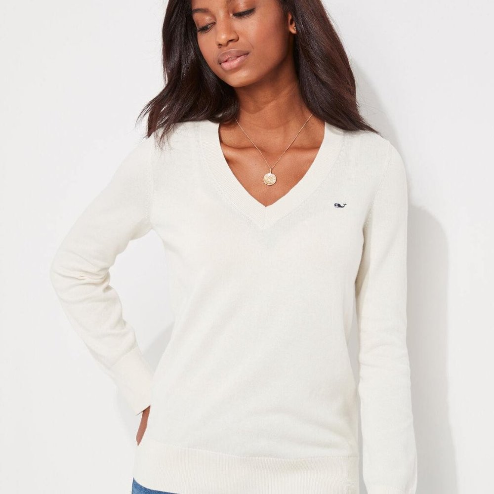 Vineyard Vines Oatmeal Colored Cotton Sweater Size Small